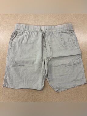 Linen blend beach shorts